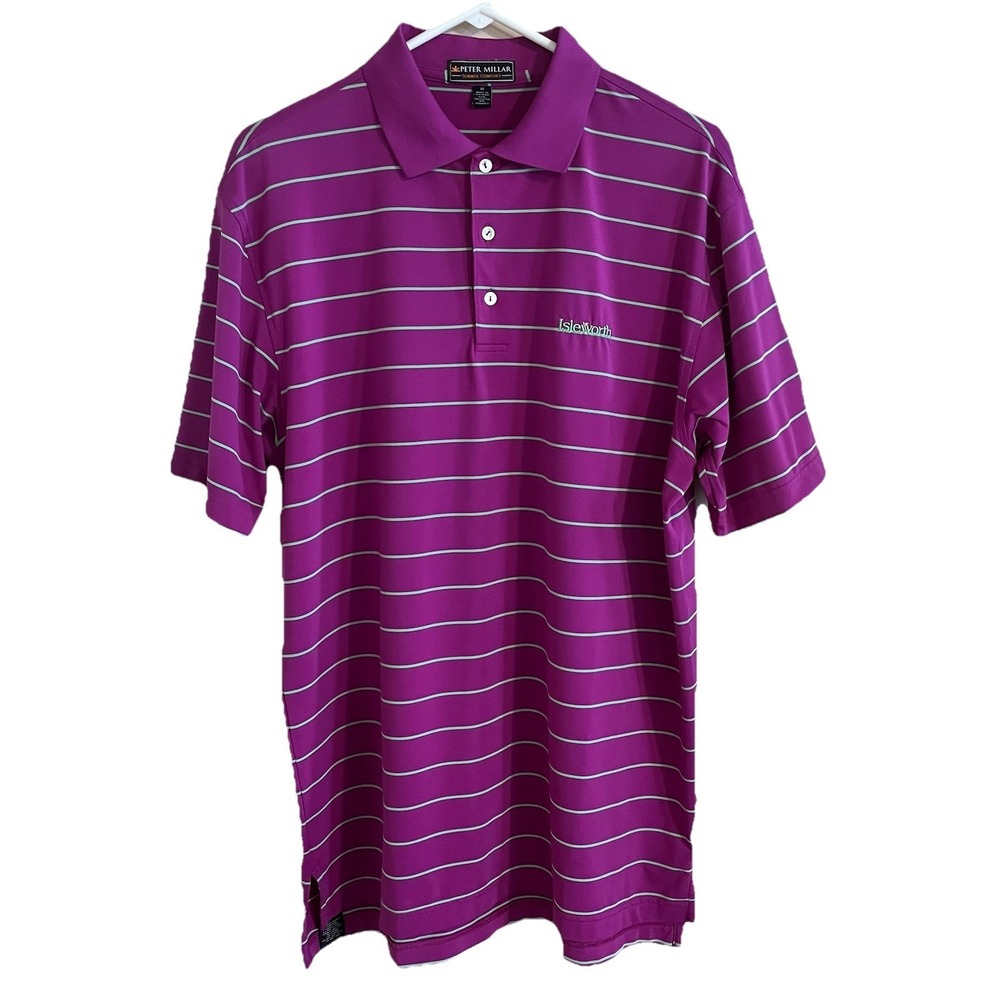 Peter Millar‎ Summer Comfort Polo Men's M Striped Isleworth Golf Performance